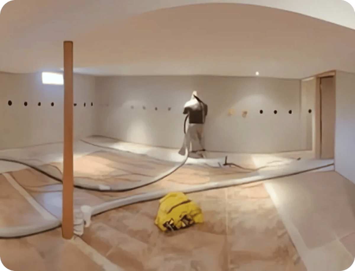 Existing Drywall On Basement Walls Cellulose Dense Pack