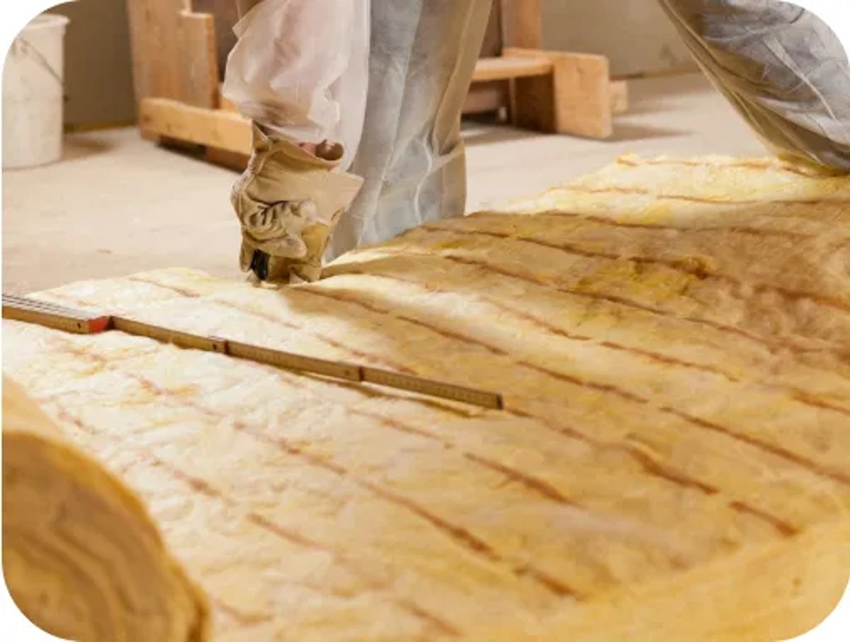 Attic Fiberglass Insulation in Fall