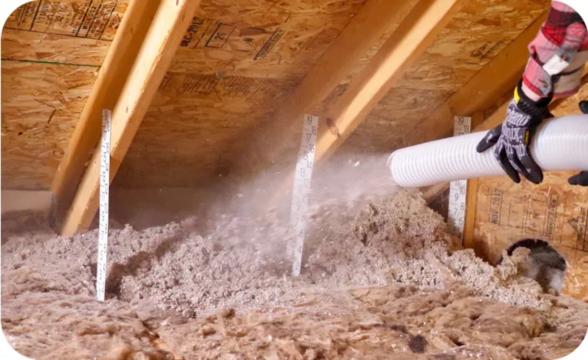 Attic Cellulose Insulation in Summer