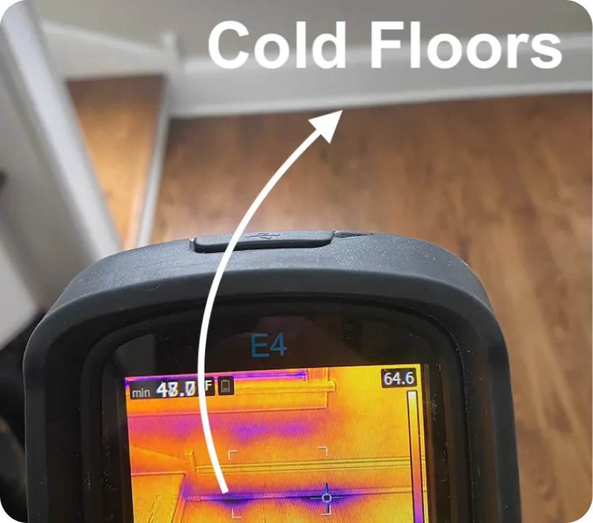 Thermal Imaging Scan Showing Cold Floors