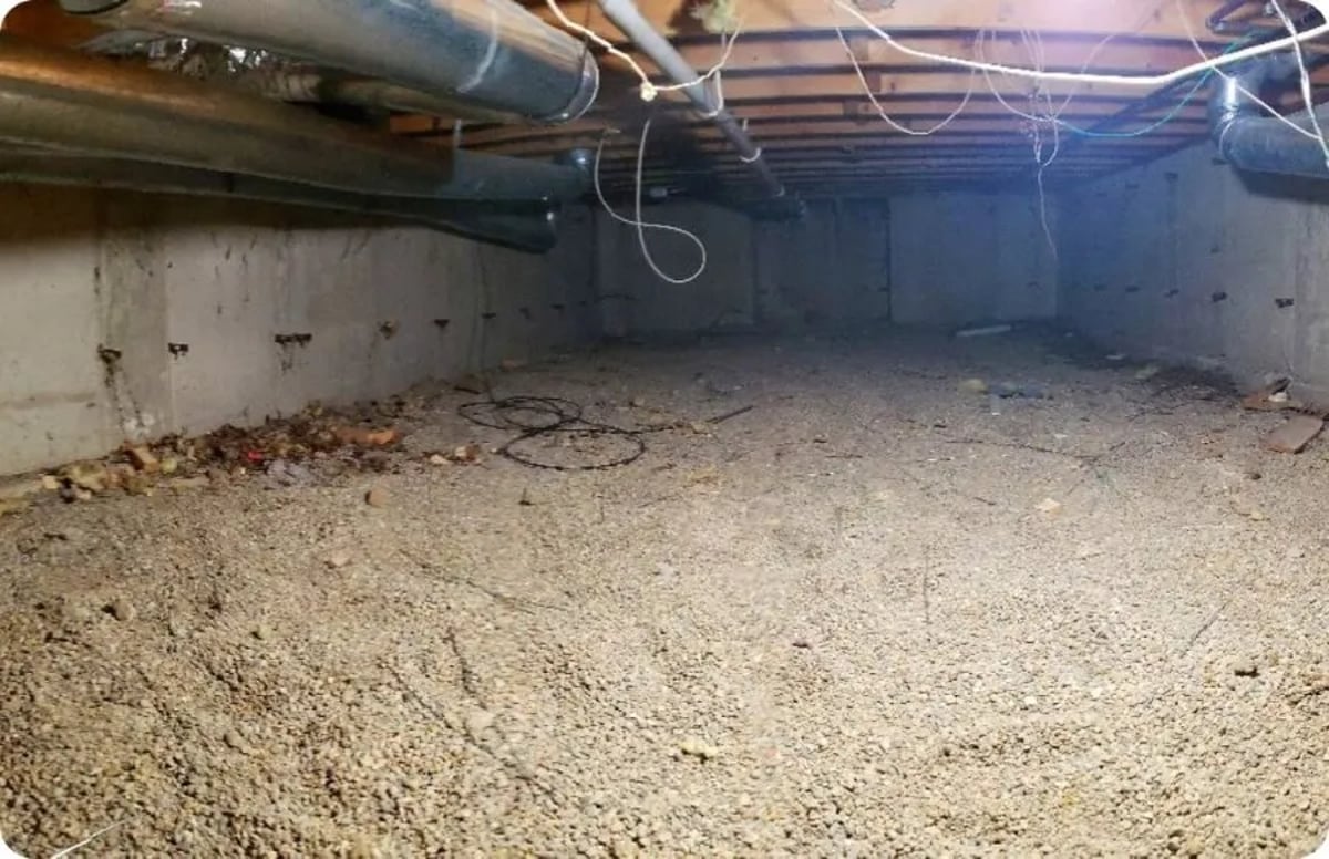 Before Crawl Space Encapsulation