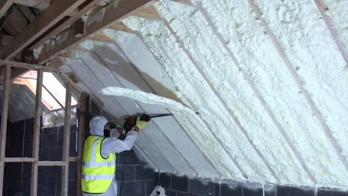 shaving insulation off studs after spray foam