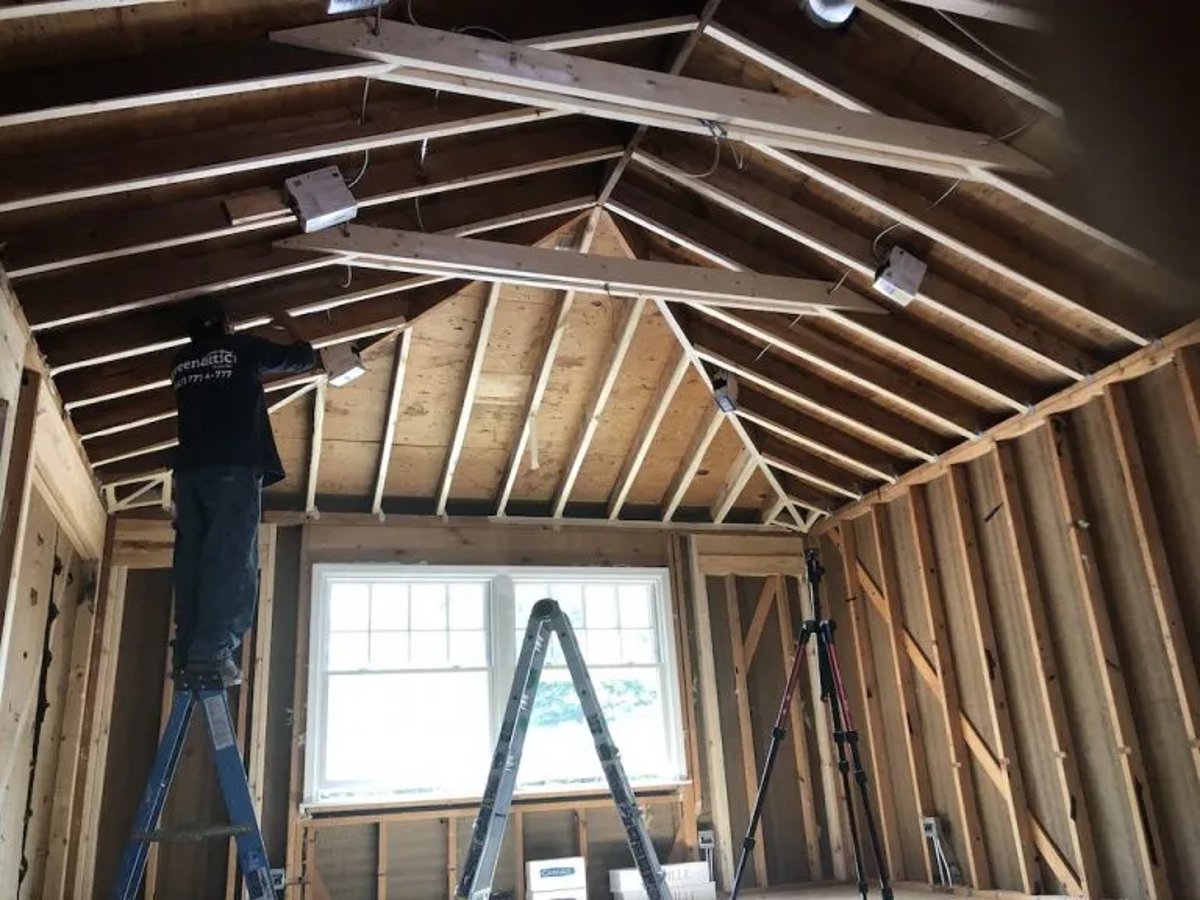 spray foam preparation green attic new construction remodel