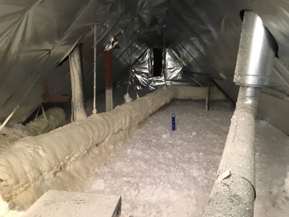 Foam Insulation Attic Ductwork