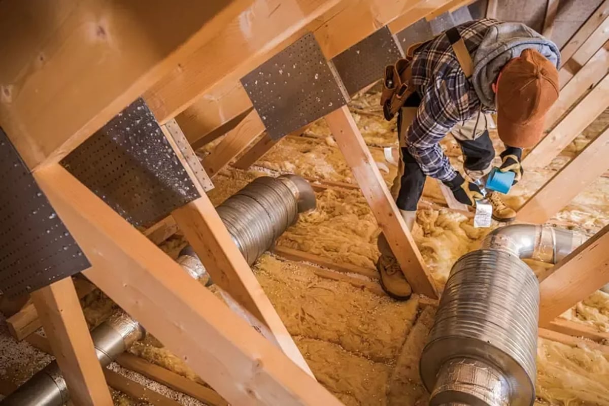 Attic Ductwork Insulation Inspection