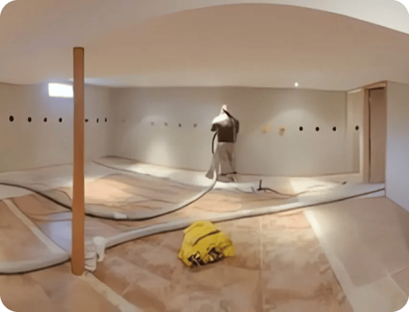 Existing Drywall On Basement Walls Cellulose Dense Pack