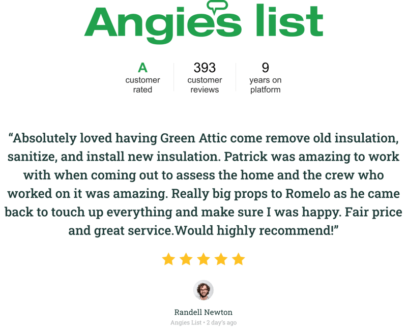 Angi Customer Review