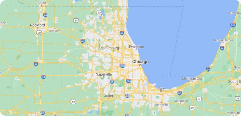 Chicago Area Map Screenshot
