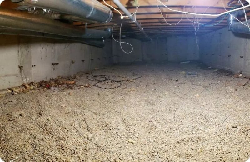 Before Crawl Space Encapsulation