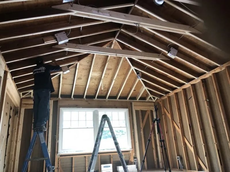 spray foam preparation green attic new construction remodel