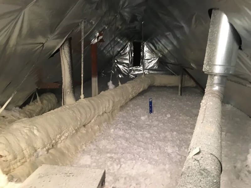 Foam Insulation Attic Ductwork
