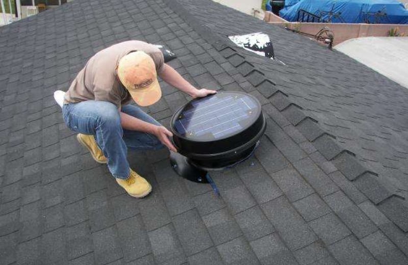 Solar Attic Fan Installation